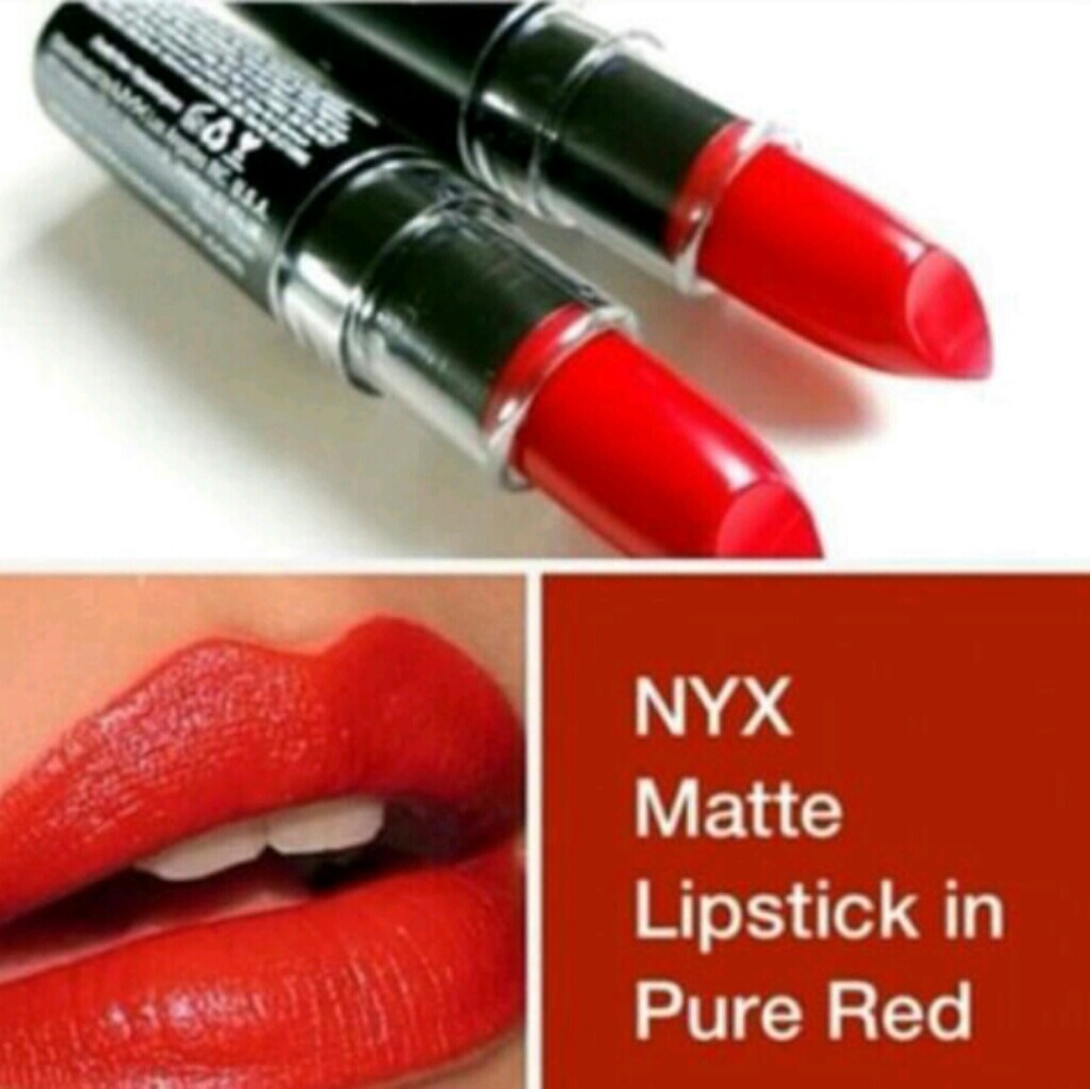 New NYX matte lipstick color Pure Red velvety soft